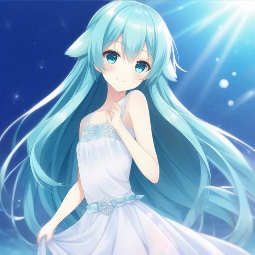 【AI画图/含正负面关键词】蓝发蓝瞳兽耳娘【蓝奏云 64P 40MB】 00327-3973592079-long_hair,smile,standing,straight-on,upper body,sheer tulle dress,kemomimi,beautiful detailed eyes,aquagradient eyes,Cyan eyes,a