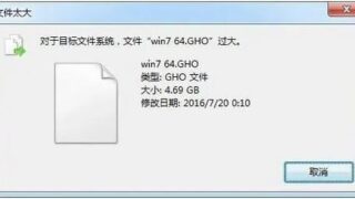 【技术教程】解决目标文件过大无法复制到U盘的问题